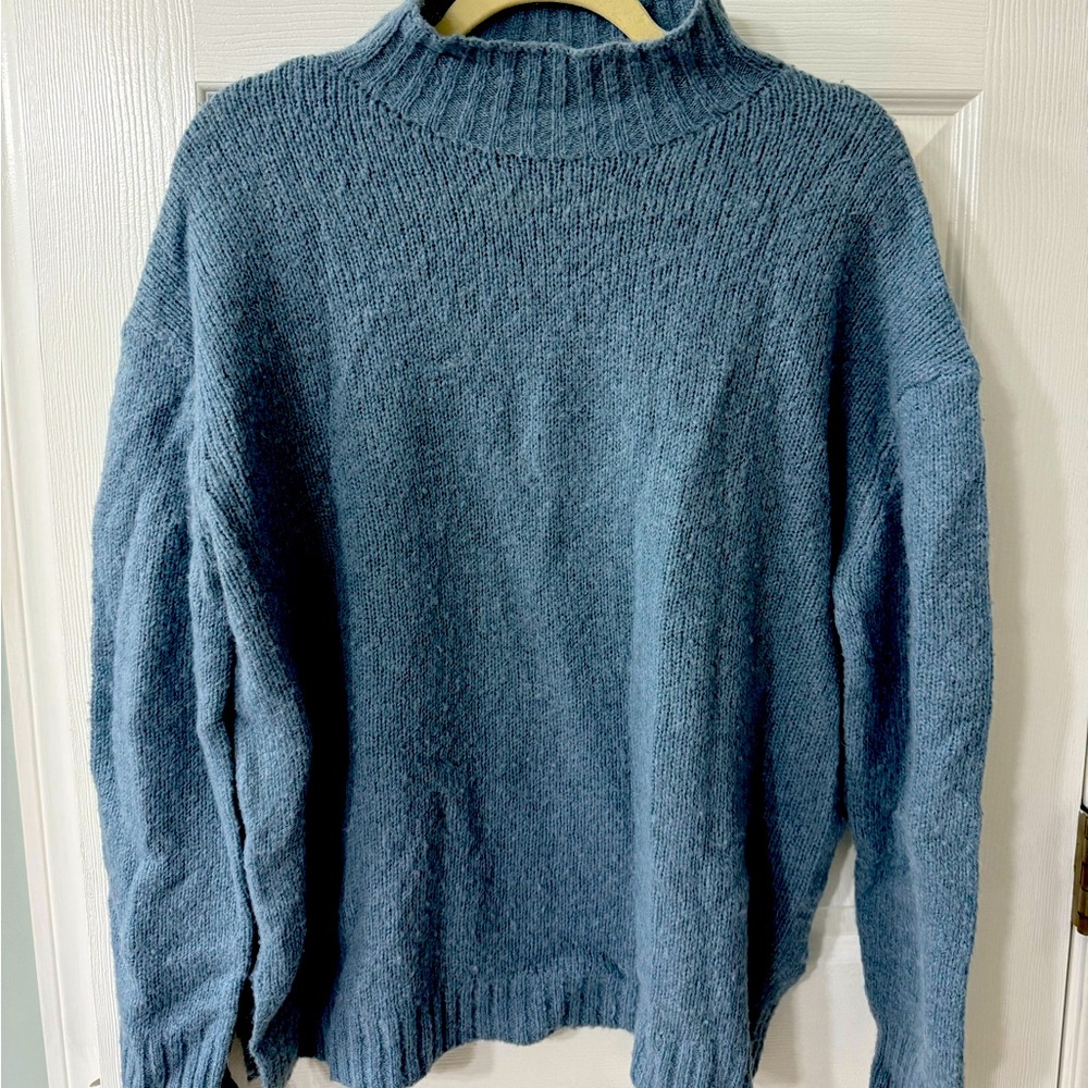 Jenni Kayne - Cashmere Blue Mock Neck Sweater